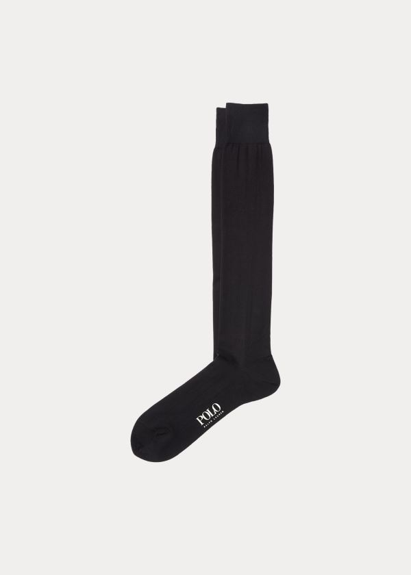 Calcetines Polo Ralph Lauren Hombre Negros - Over the Calf Tuxedo - VPSKJ4820